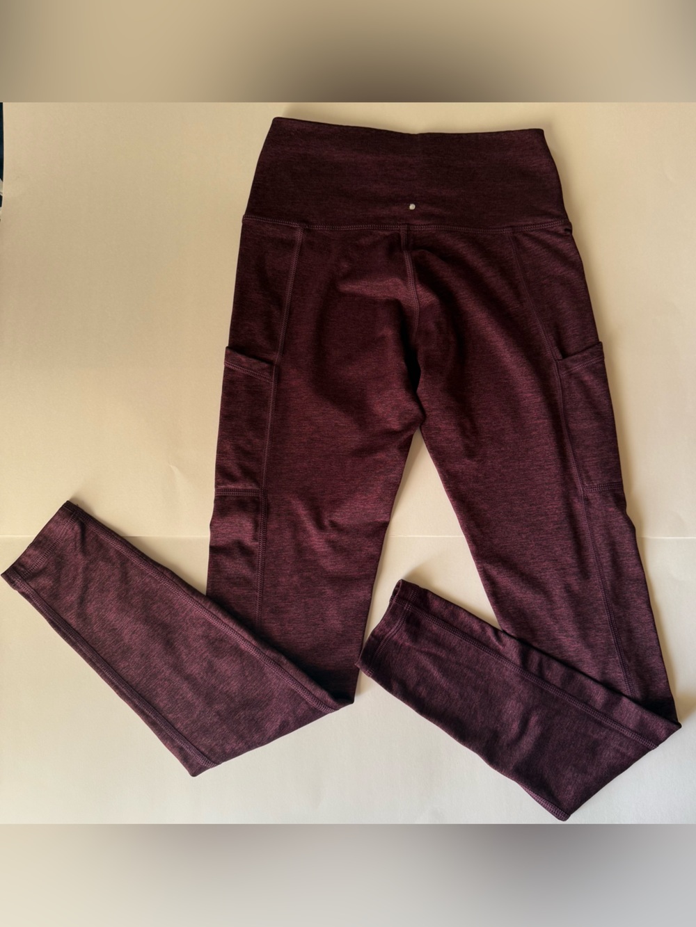 Aerie Play Real Me High Waisted Leggings Pockets Deep Purple Heather Size Small
